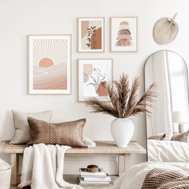 Boho Trendy Beige Landscape Canvas Painting Scandinavaian Art Print Geometric Line Leaf Sun Picture Living Room Home Decor
Boho Trendy Beige Landscape Canvas Painting Scandinavaian Art Print Geometric Line Leaf Sun Picture Living Room Home Decor