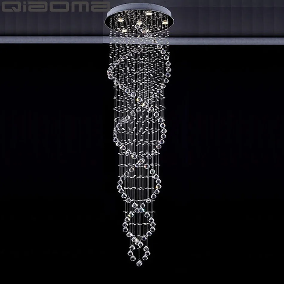 Luxury Modern Large Big Chandelier Stair Long Spiral Crystal Chandeliers Lighting Fixture for Staircase Rain Drop Pending Lamp
Luxury Modern Large Big Chandelier Stair Long Spiral Crystal Chandeliers Lighting Fixture for Staircase Rain Drop Pending Lamp