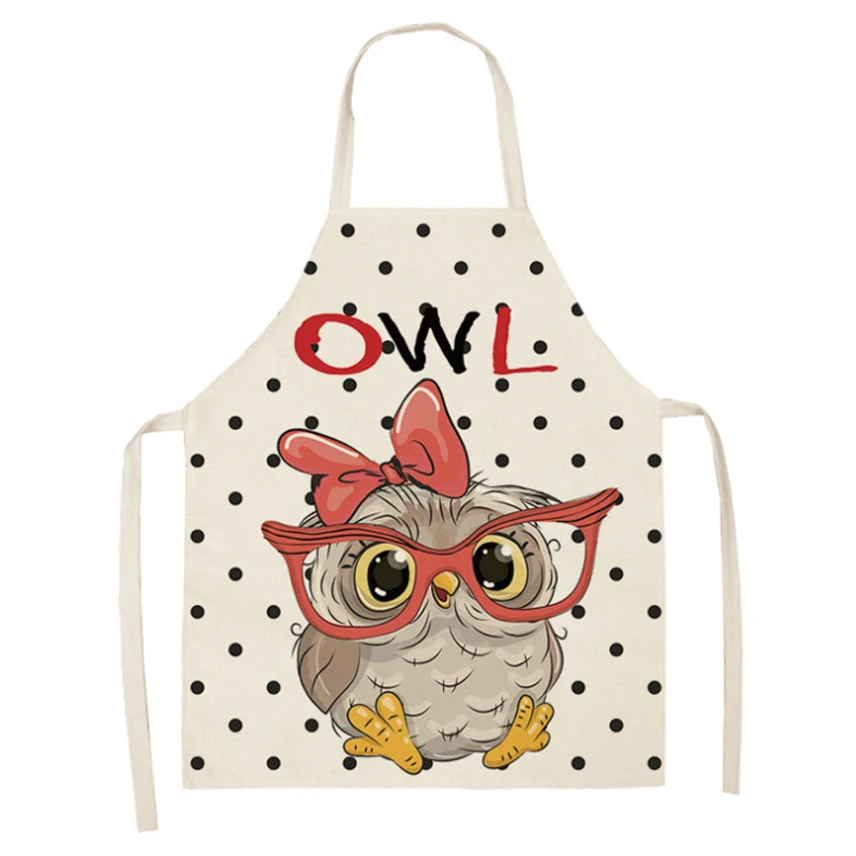 Cartoon Linen Kitchen Apron for Women Cut Owl Pinafore Hairdresser Cape for Cooking Household Cleaning Japanese Kitchen
Cartoon Linen Kitchen Apron for Women Cut Owl Pinafore Hairdresser Cape for Cooking Household Cleaning Japanese Kitchen