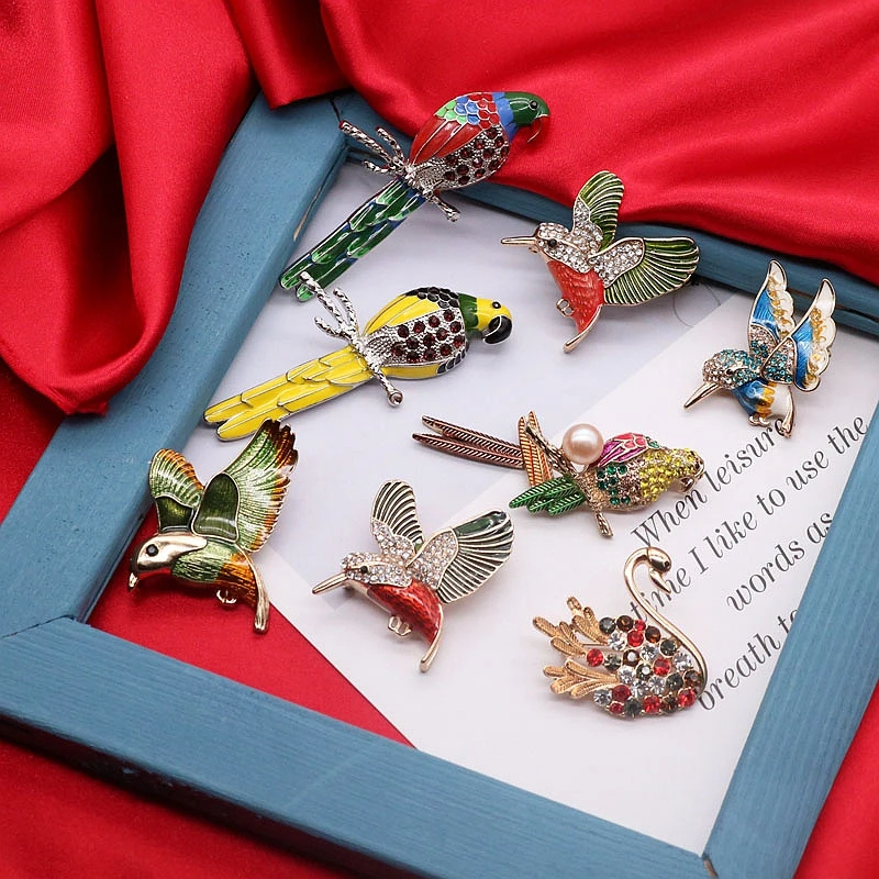 Cute-Enamel Brooches Colorful Sweet-Birds Decoration Gift Colorful Oiling Painting Glass Stones
Cute-Enamel Brooches Colorful Sweet-Birds Decoration Gift Colorful Oiling Painting Glass Stones