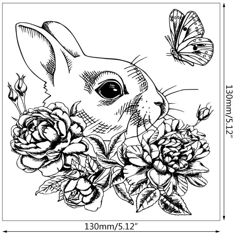 

Happy Easter DIY Silicone Clear Stamp Cling Seal Scrapbook Embossing Album Decor Craft.