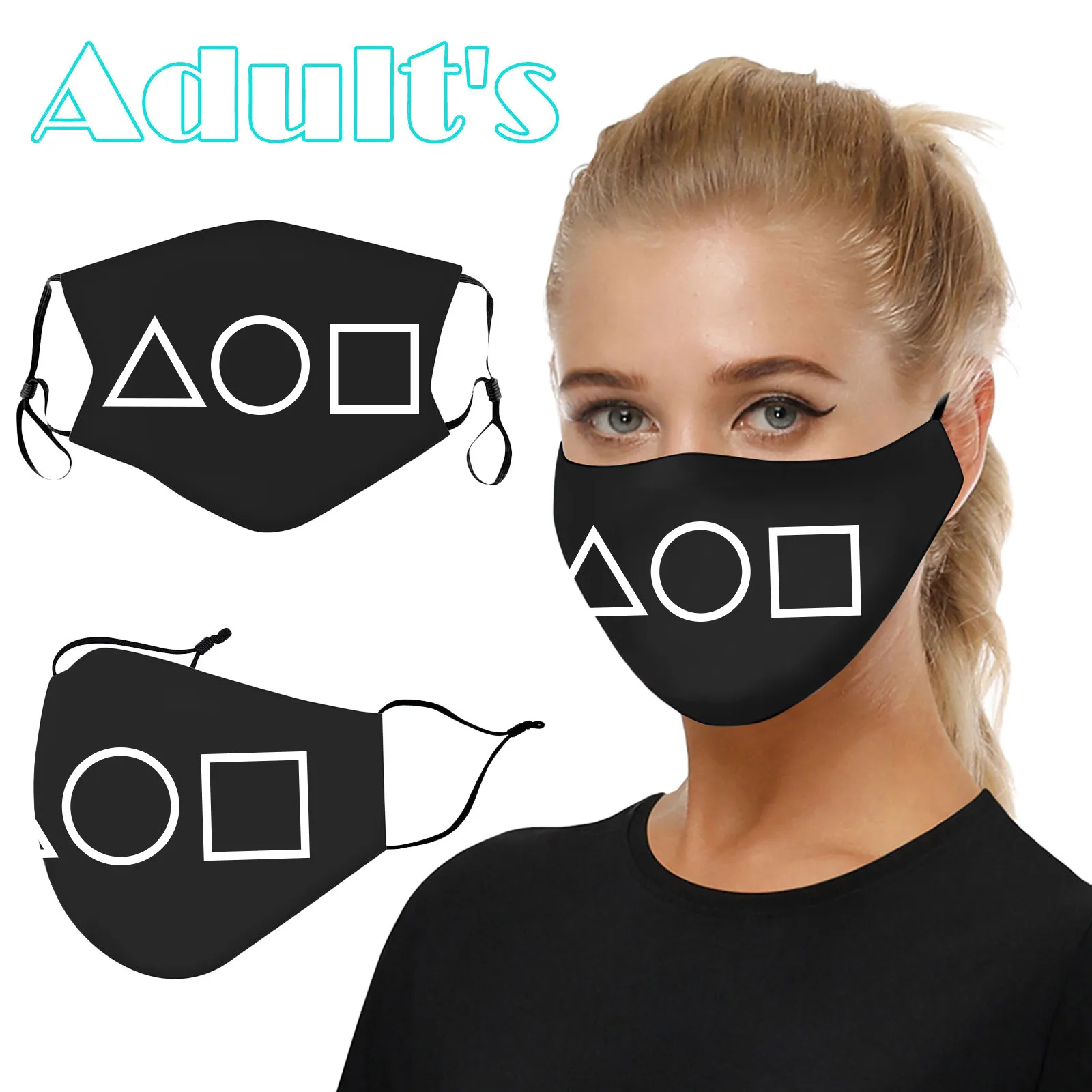 Squidgame Adult Face Mask Squid Game Print Reusable Washable Pm2.5 Protection Unisex Black Masks Adjustable Earloop Bandage
Squidgame Adult Face Mask Squid Game Print Reusable Washable Pm2.5 Protection Unisex Black Masks Adjustable Earloop Bandage