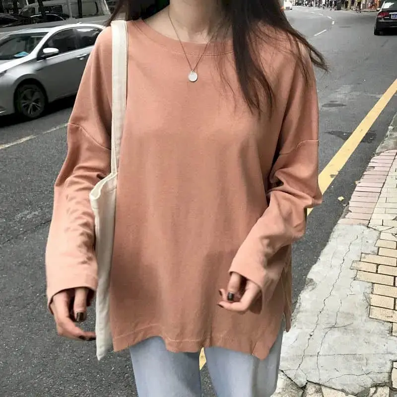 Autumn Clothing Tshirt Women T Shirt 2020 Korean Long-sleeved Top Mid-length Bottoming Loose Simple Strange Taste T-shirt
Autumn Clothing Tshirt Women T Shirt 2020 Korean Long-sleeved Top Mid-length Bottoming Loose Simple Strange Taste T-shirt