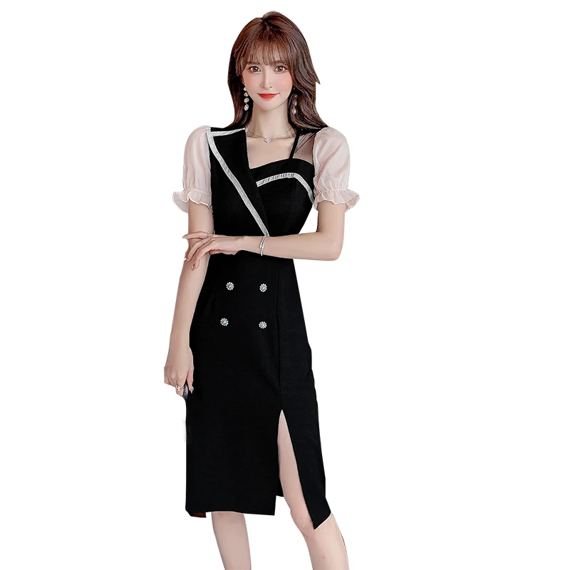 Make summer new French design feeling restoring ancient ways of cultivate one's morality show thin long dress
Make summer new French design feeling restoring ancient ways of cultivate one's morality show thin long dress