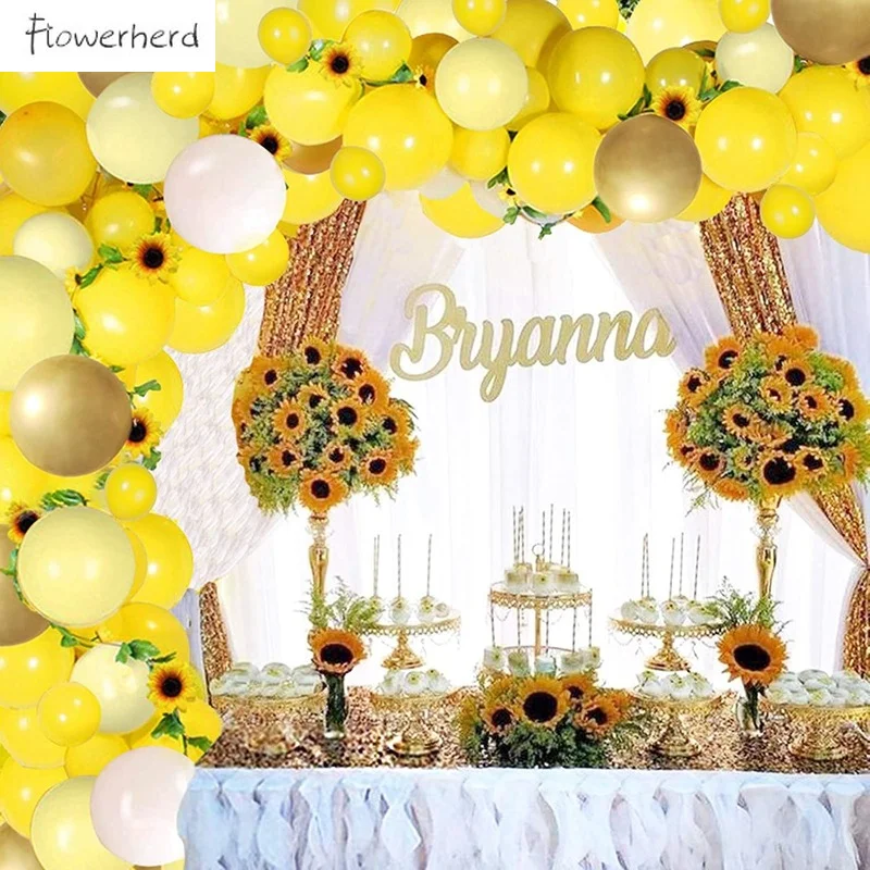 Sunflower Yellow Balloons Garland Arch Kit Sunflower Vines for Sunflower Bee Theme Birthday Baby Shower Wedding Decorations
Sunflower Yellow Balloons Garland Arch Kit Sunflower Vines for Sunflower Bee Theme Birthday Baby Shower Wedding Decorations