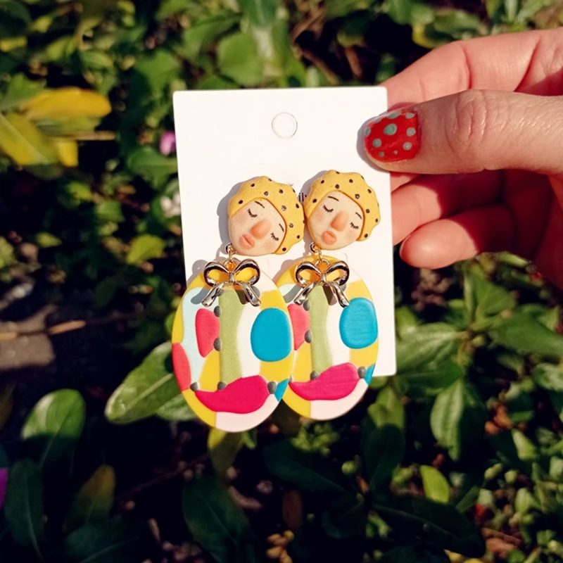 1 Pair Vintage Indian Primitive Tribal Doll Dangle Earrings Women Colorful Acrylic Ear Drop Jewelry
1 Pair Vintage Indian Primitive Tribal Doll Dangle Earrings Women Colorful Acrylic Ear Drop Jewelry