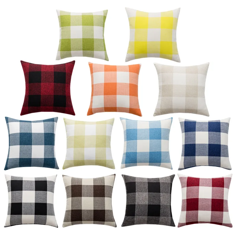 Yarn Dyed Plaid Cotton Linen Solid Sofa Cushion Cover 45x45cm Decorative Throw Pillow Case Cover for Car Seat Chair Decor
Yarn Dyed Plaid Cotton Linen Solid Sofa Cushion Cover 45x45cm Decorative Throw Pillow Case Cover for Car Seat Chair Decor