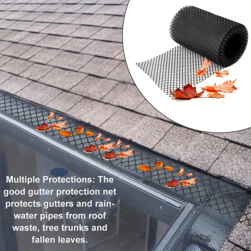 Gutter Guard Mesh 18cmx8m Splash For Drainage Leaf Protection Plastic Black Roll Durable Cloth Cover Will Not Rust Or Corrode
Gutter Guard Mesh 18cmx8m Splash For Drainage Leaf Protection Plastic Black Roll Durable Cloth Cover Will Not Rust Or Corrode