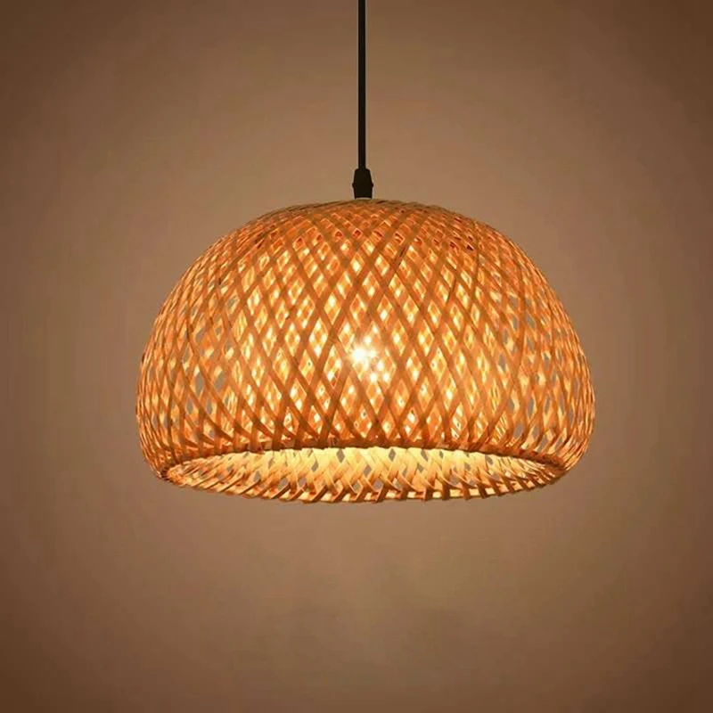 Лампа из ротанга ручной работы Бамбуковая лампа в стиле ретро для кафе бара