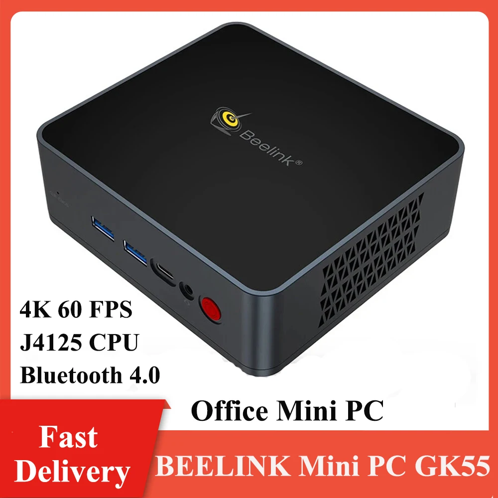 BEELINK GK55 Mini PC J4125 CPU 8+128G 5.8G Wifi Bluetooth 4.0 Windows 10 4K 60 FPS HD Display Smart Mini PC Home Office
BEELINK GK55 Mini PC J4125 CPU 8+128G 5.8G Wifi Bluetooth 4.0 Windows 10 4K 60 FPS HD Display Smart Mini PC Home Office