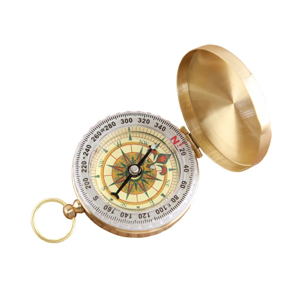 Compasses High Quality Camping Hiking Brass Gold Compass Pocket Watch Retro Portable Compass Navigation Outdoor
Compasses High Quality Camping Hiking Brass Gold Compass Pocket Watch Retro Portable Compass Navigation Outdoor