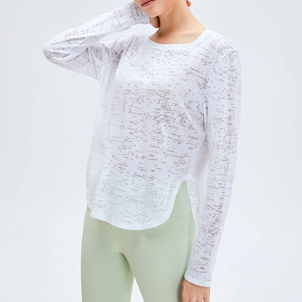 Running Yoga Shirts Loose Breathable Sports Top Bilateral U-arc Split Workout Sports Blouse Training Gym Sport Tops for Women
Running Yoga Shirts Loose Breathable Sports Top Bilateral U-arc Split Workout Sports Blouse Training Gym Sport Tops for Women