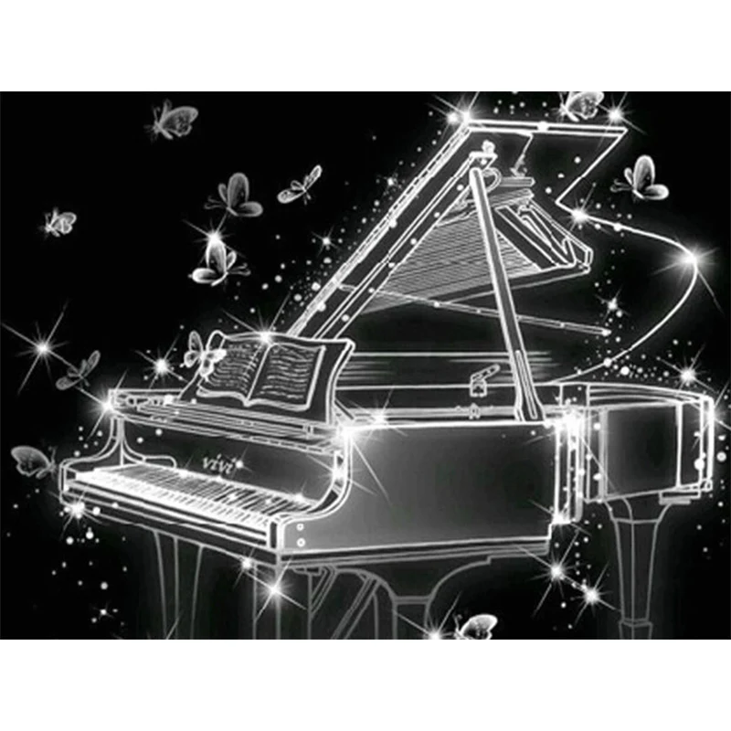 100% Full 5D Diy Daimond Painting Cross-stitch "Crystal Piano" 3D Diamond Mosaic Round Rhinestones Painting Embroidery
100% Full 5D Diy Daimond Painting Cross-stitch "Crystal Piano" 3D Diamond Mosaic Round Rhinestones Painting Embroidery