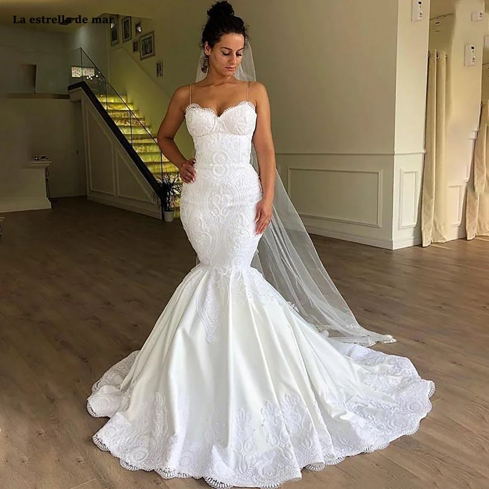 Mermaid wedding gowns for bride Spaghetti Strap vestito da festa di nozze Chic abito da sposa Backless vestido noiva aliexpress
Mermaid wedding gowns for bride Spaghetti Strap vestito da festa di nozze Chic abito da sposa Backless vestido noiva aliexpress