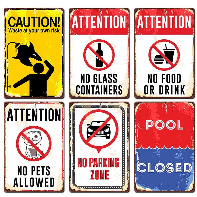 Attention Caution No Running Public Warning Sign Shabby Safety Mark Workshop Metal Plate Sign Retro Wall Hanging Painting Plaque
Attention Caution No Running Public Warning Sign Shabby Safety Mark Workshop Metal Plate Sign Retro Wall Hanging Painting Plaque