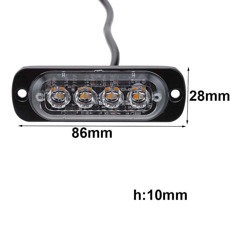 Replacement Car strobe Lights 10pcs Vehicle Truck IPX-4 Waterproof ATV Dustproof 4 LED Bar Lamps Bulbs Accessory
Replacement Car strobe Lights 10pcs Vehicle Truck IPX-4 Waterproof ATV Dustproof 4 LED Bar Lamps Bulbs Accessory
