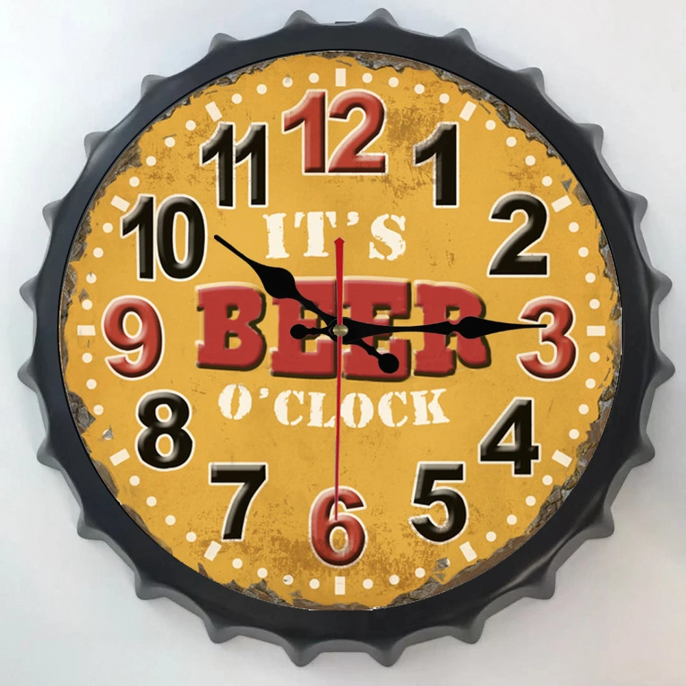 Vintage Beer Cover Silent Wall Clock Tin Signs Retro Metal Sign Bar Cafe Home Decor Tinplate Decorative Plaques Iron Painting B2
Vintage Beer Cover Silent Wall Clock Tin Signs Retro Metal Sign Bar Cafe Home Decor Tinplate Decorative Plaques Iron Painting B2