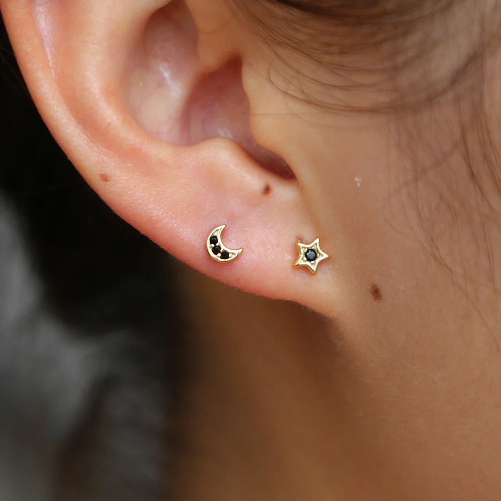 925 Sterling Silver Women Jewelry Fashion Cute Tiny Asymmetric Moon Star Stud Earrings For Girls child women wedding gift
925 Sterling Silver Women Jewelry Fashion Cute Tiny Asymmetric Moon Star Stud Earrings For Girls child women wedding gift