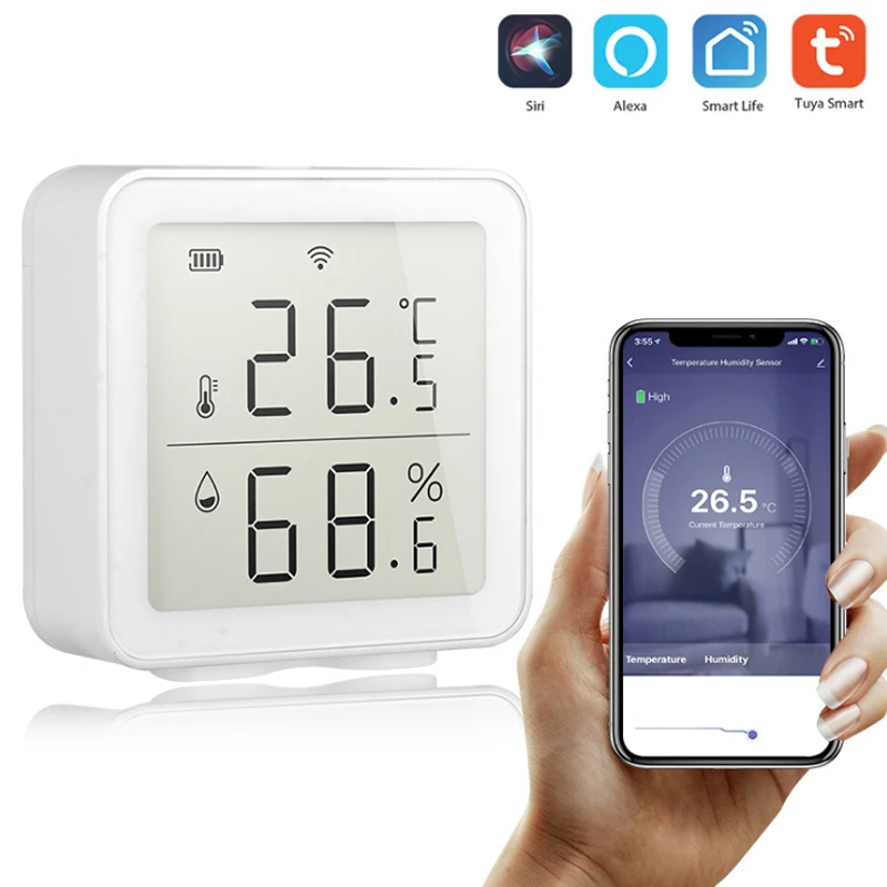 Датчик температуры и влажности Tuya Smart Home с Wi-Fi и светодиодный ным экраном
Датчик температуры и влажности Tuya Smart Home с Wi-Fi и светодиодный ным экраном
