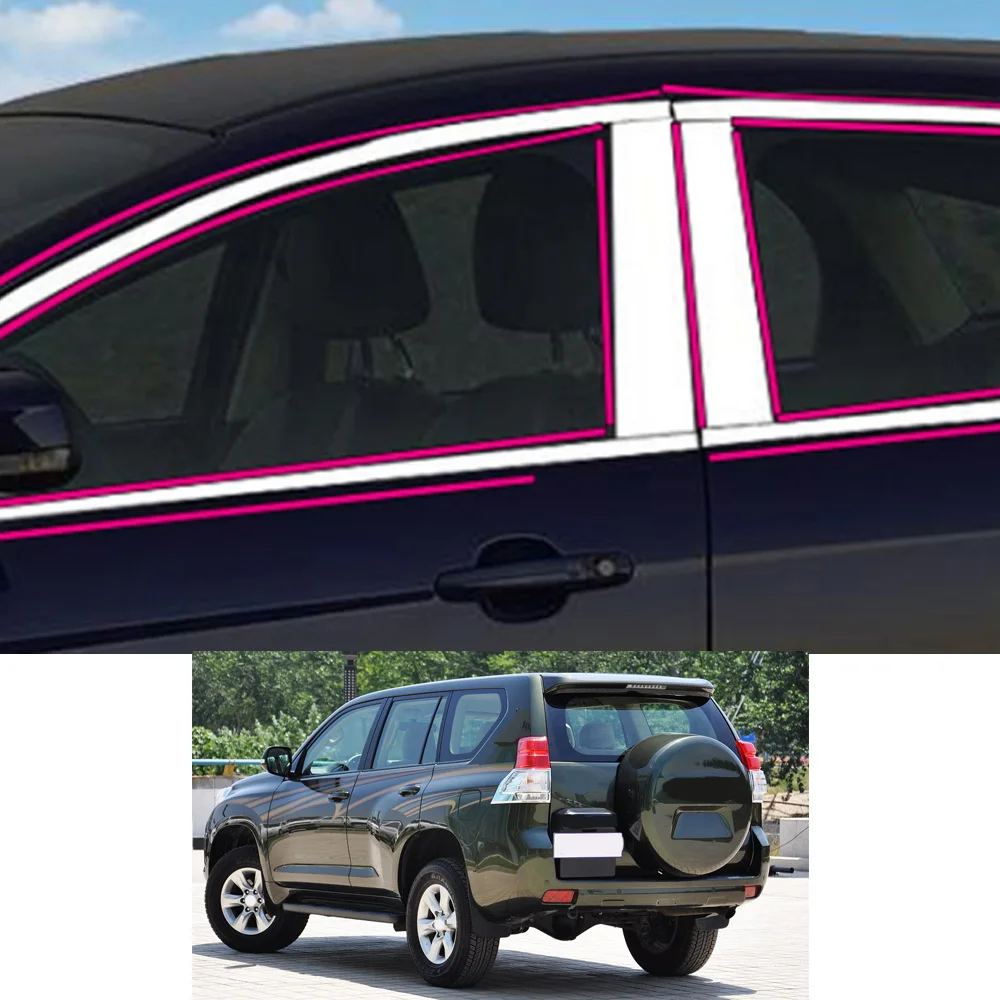 For Toyota PRADO/FJ150 2010 2011 2012 2013 Car Sticker Garnish Pillar Window Middle Strip Trim Frame Hoods Parts
For Toyota PRADO/FJ150 2010 2011 2012 2013 Car Sticker Garnish Pillar Window Middle Strip Trim Frame Hoods Parts