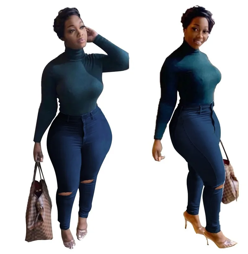 Большой Размеры S-3XL Для женщин Повседневное высокая стрейч Рваные джинсы 
Большой Размеры S-3XL Для женщин Повседневное высокая стрейч Рваные джинсы