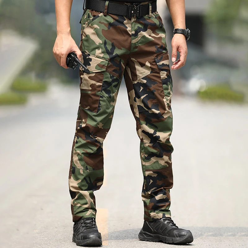 

Мужские тактические брюки-карго Mege, камуфляжные военные армейские уличные боевые брюки в стиле армии США со шлейфом Ripstop для страйкбола и пе...