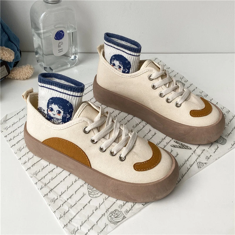 Women's Casual Shoes Spring Round Head Women Shoes Cute Fashion Platform Slip on Women Vulcanized Shoes Canvas Sneakers
Women's Casual Shoes Spring Round Head Women Shoes Cute Fashion Platform Slip on Women Vulcanized Shoes Canvas Sneakers