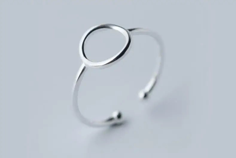 100% Real 925 Sterling Silver Jewelry Simple Fashion Big Circle Rings for Women Bijoux Statement Antique Ring Anillos 
100% Real 925 Sterling Silver Jewelry Simple Fashion Big Circle Rings for Women Bijoux Statement Antique Ring Anillos