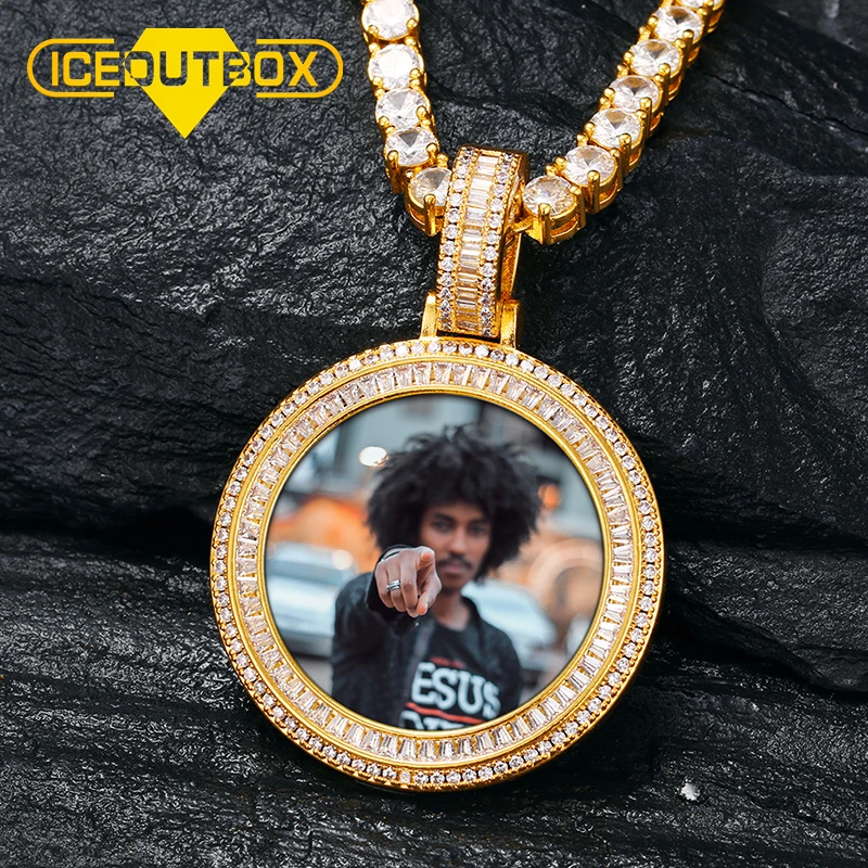 ICEOUTBOX Fashion Custom Made Photo Solid Back Pendant Necklace 2 Row Crystal Hip Hop Jewelry Personalized Cubic Zircon Chains
ICEOUTBOX Fashion Custom Made Photo Solid Back Pendant Necklace 2 Row Crystal Hip Hop Jewelry Personalized Cubic Zircon Chains