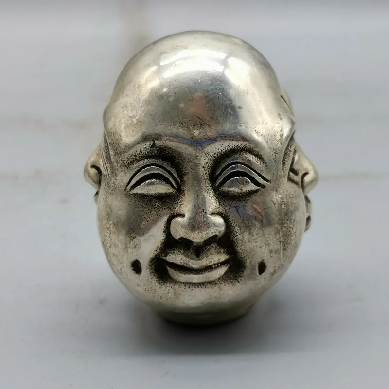 Chinese Buddhism Silver 4 Different Face Maitreya Buddha Statue Decoration Tibetan Silver Brass Decoration Home Gift
Chinese Buddhism Silver 4 Different Face Maitreya Buddha Statue Decoration Tibetan Silver Brass Decoration Home Gift
