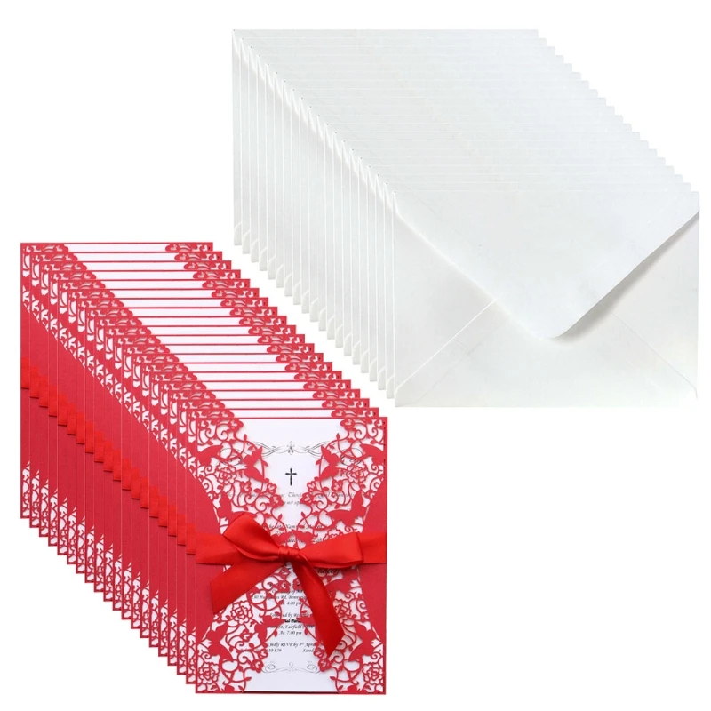 20pcs Wedding Invitations Cards Hollow Invite Envelopes with Ribbon Bridal Shower Engagement Party Supplies
20pcs Wedding Invitations Cards Hollow Invite Envelopes with Ribbon Bridal Shower Engagement Party Supplies
