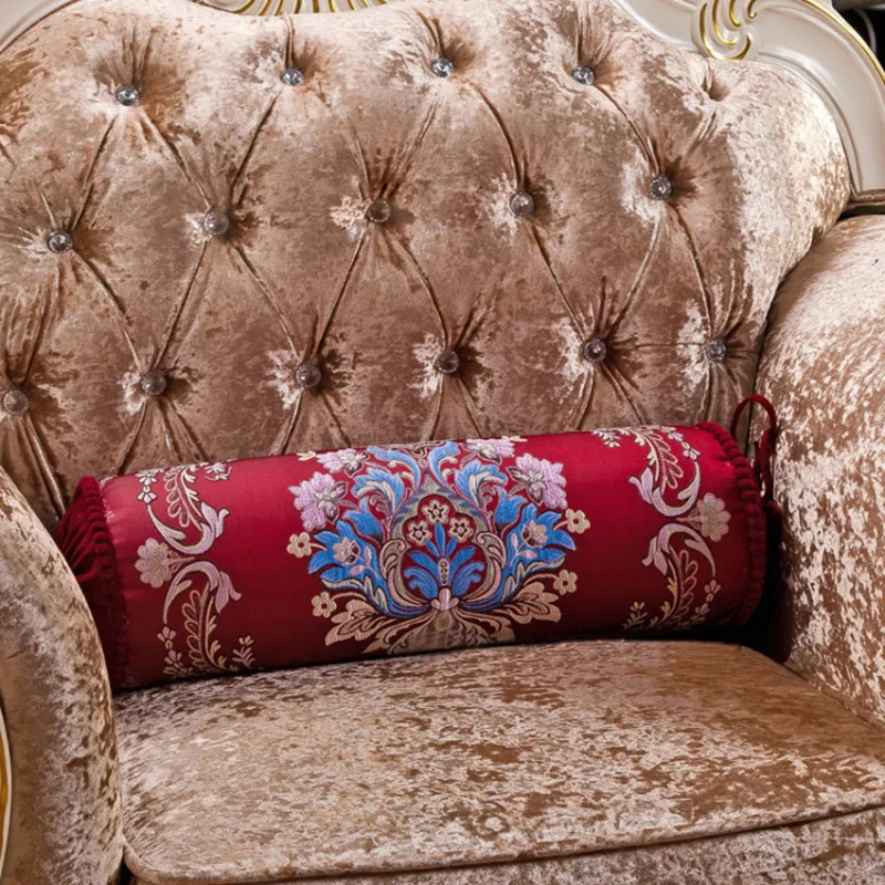 European Style Jacquard Waist Pillow Sofa Hand Pillow Beauty Bed Salon Foot Pillow Stuffed Cylindrical Cushion Neck Pillow
European Style Jacquard Waist Pillow Sofa Hand Pillow Beauty Bed Salon Foot Pillow Stuffed Cylindrical Cushion Neck Pillow