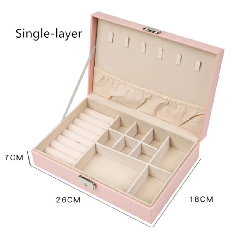 3 Colors Jewelry Box Earrings Ring Necklace Bracelet Storage Box PU Organizer Solid Color Women Single/Double Layer Storage Case
3 Colors Jewelry Box Earrings Ring Necklace Bracelet Storage Box PU Organizer Solid Color Women Single/Double Layer Storage Case