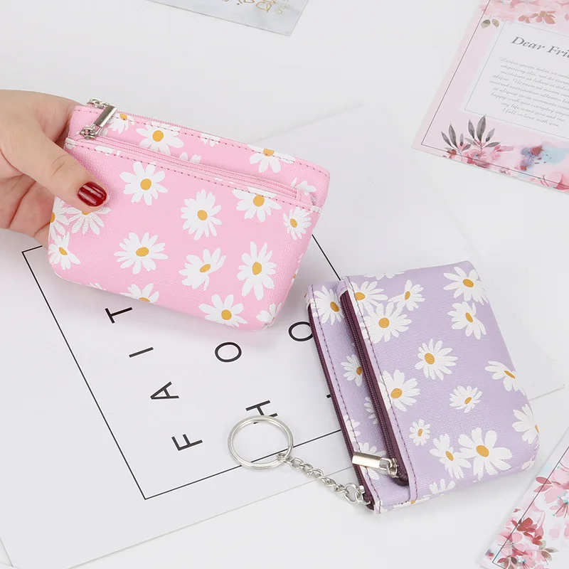 Модный женский кошелек с цветочным принтом мини бумажники клатч женские сумочки