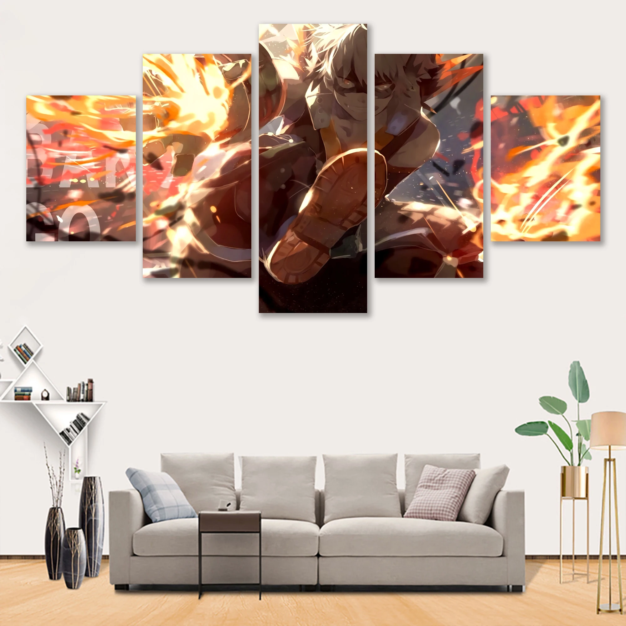 Modular Home Decor HD Printed Anime My Hero Academia Wall Art 5 Pieces Katsuki Bakugou Character Painting Picture Canvas Poster
Modular Home Decor HD Printed Anime My Hero Academia Wall Art 5 Pieces Katsuki Bakugou Character Painting Picture Canvas Poster
