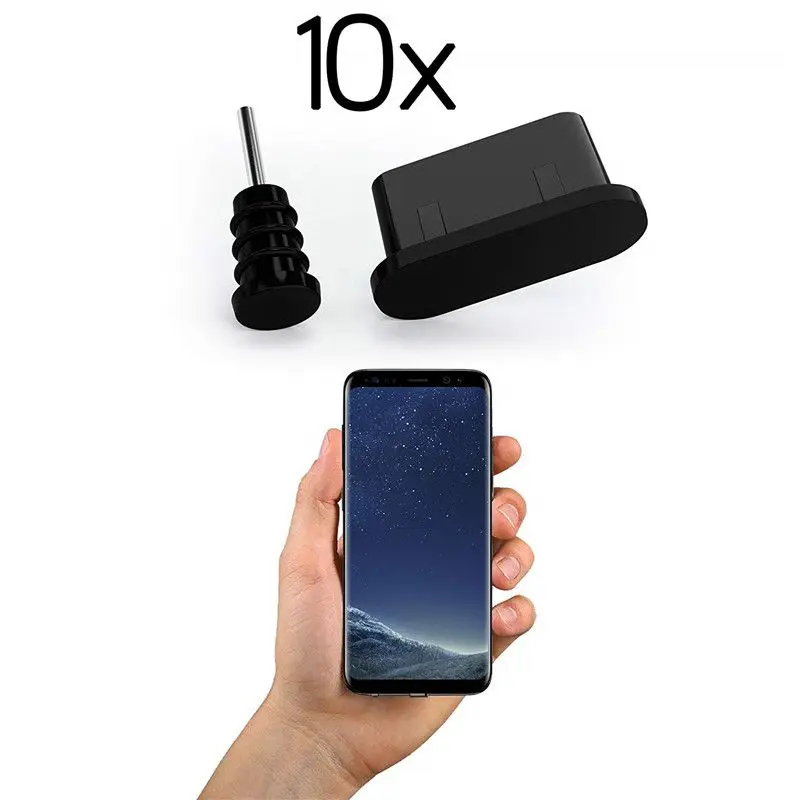 10PCS Dust Plugs USB C Charging holes Headphone Jacks Silicone Type Port Protection Plug | Мобильные телефоны и