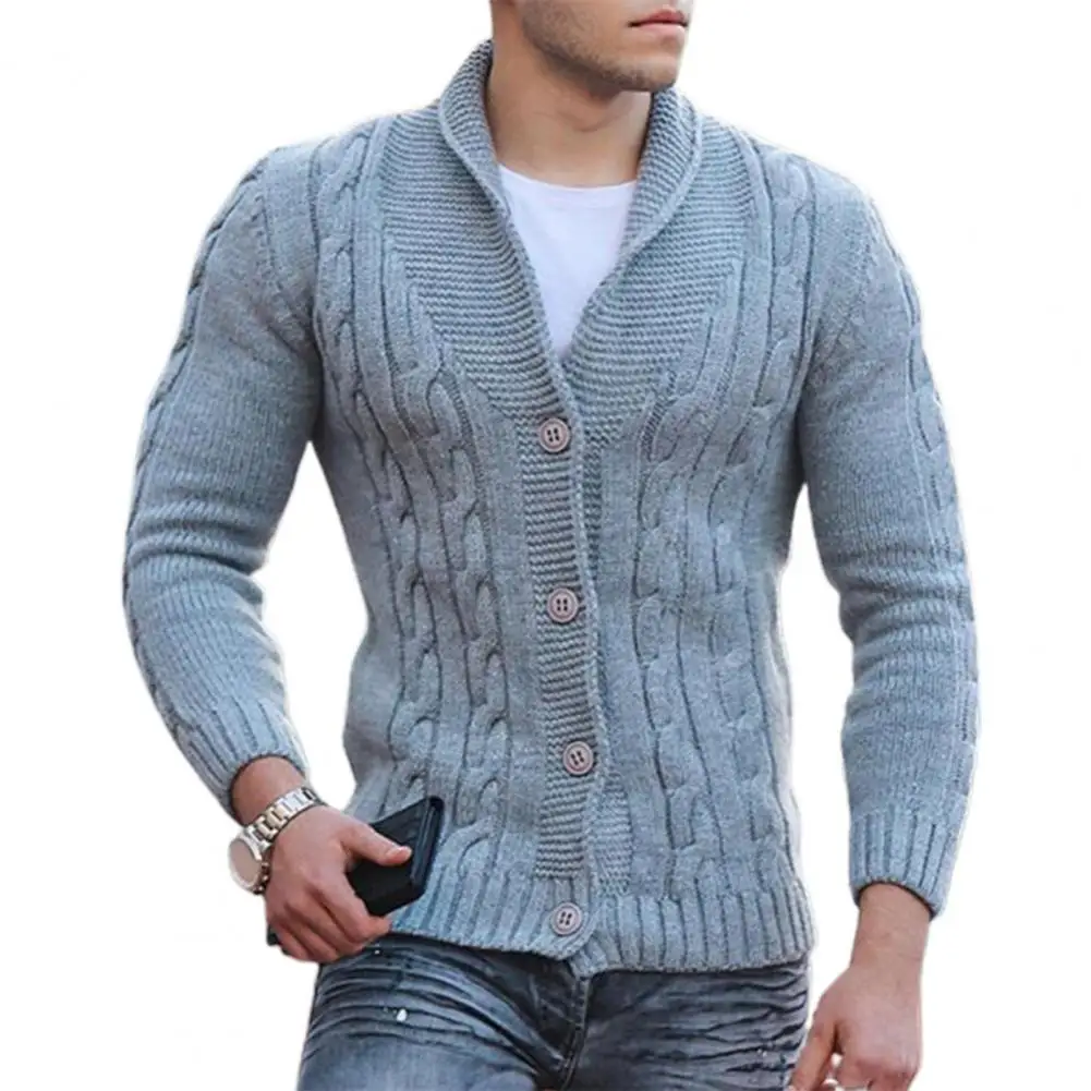 Plus Size Men Sweater Solid Color Buttons V-neck Elastic Thick Winter Knitted Sweater Turn Down Collar Winter Sweater Coat
Plus Size Men Sweater Solid Color Buttons V-neck Elastic Thick Winter Knitted Sweater Turn Down Collar Winter Sweater Coat