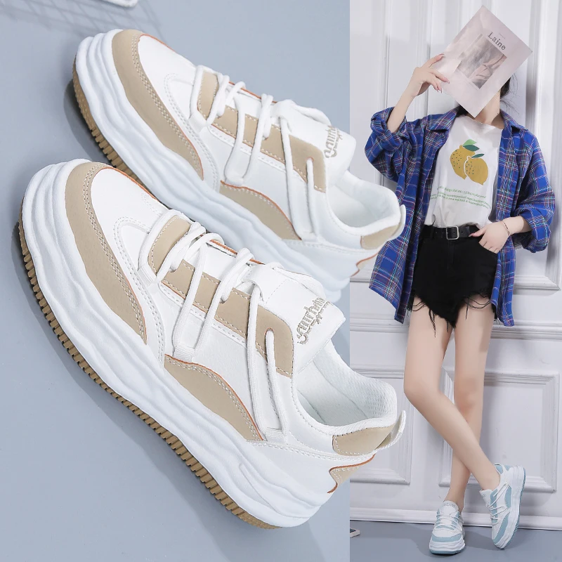 Женские массивные кроссовки, удобная повседневная обувь на толстой подошве, плоская подошва, на платформе, на осень
Женские массивные кроссовки, удобная повседневная обувь на толстой подошве, плоская подошва, на платформе, на осень