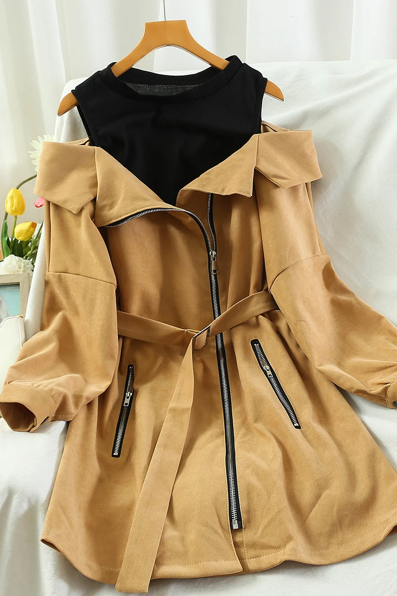 2020 autumn and winter New stitching Dress round neck zipper retro Fashion fake two-piece Temperament Dress sexy mature Dress
2020 autumn and winter New stitching Dress round neck zipper retro Fashion fake two-piece Temperament Dress sexy mature Dress