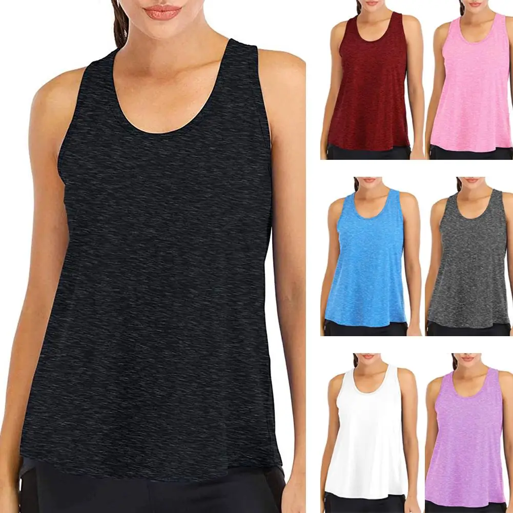 Summer Women Sporty Solid Color O Neck Sleeveless Quick Dry Raceback Vest Loose Blouse female clothes gym crop top
Summer Women Sporty Solid Color O Neck Sleeveless Quick Dry Raceback Vest Loose Blouse female clothes gym crop top