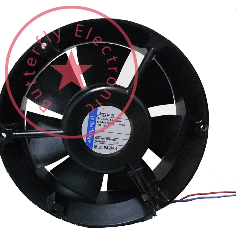 

Совершенно новый 6224NHR 24В оригинальный немецкий 24В 1.1A 26 Вт охлаждающий вентилятор 17251 17 см