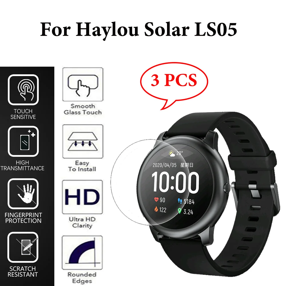 

Пленка из закаленного стекла для Haylou Solar LS05 защита экрана полное покрытие HD прозрачная пленка для XiaoMi Haylou Solar SmartWatch