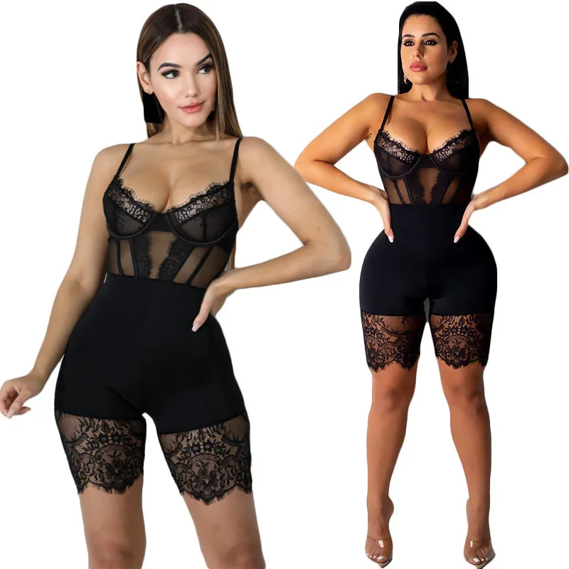 YEYA Lace Patchwork Short Party Club Sexy Playsuit Spaghetti Strap Bandage Jumpsuits Elegant Tracksuit Women Bodycon Bodysuit
YEYA Lace Patchwork Short Party Club Sexy Playsuit Spaghetti Strap Bandage Jumpsuits Elegant Tracksuit Women Bodycon Bodysuit