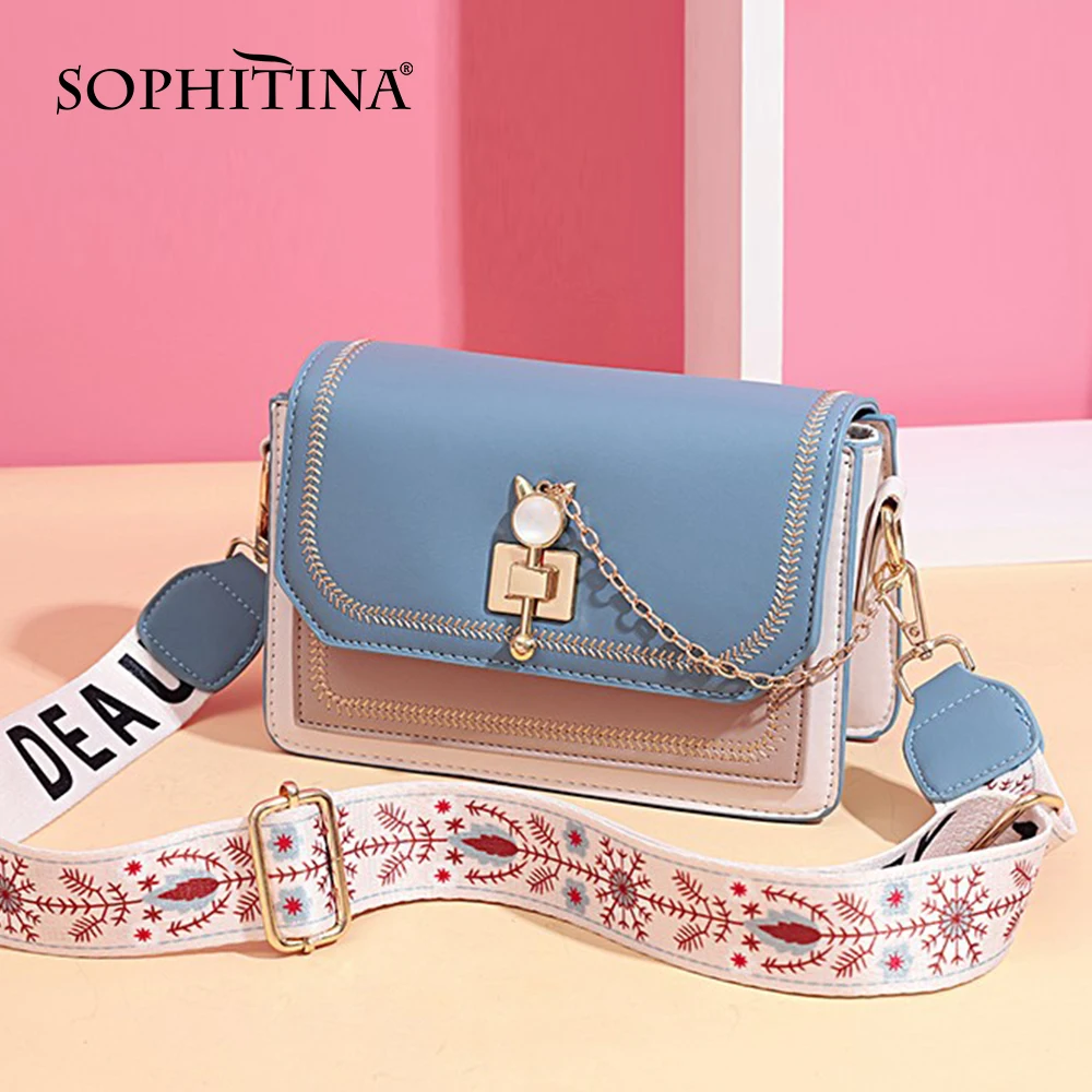 SOPHITIA Fashion Women Messenger Bag Metal Button Thread Flap Pocket Flap Women's Bag Portable Ladies Mini Shoulder Bags E14
SOPHITIA Fashion Women Messenger Bag Metal Button Thread Flap Pocket Flap Women's Bag Portable Ladies Mini Shoulder Bags E14
