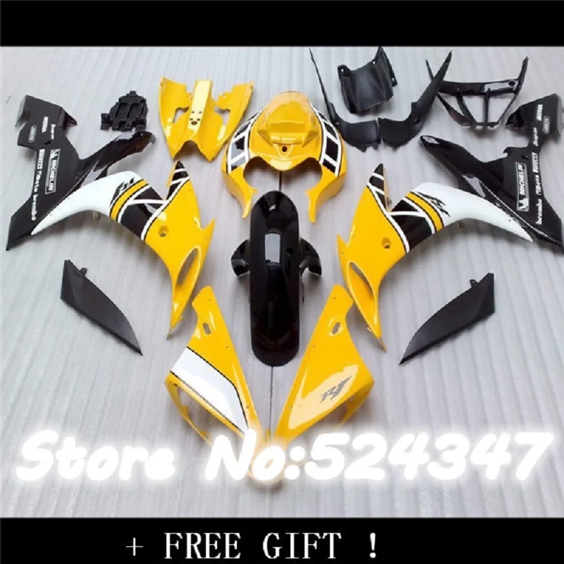 Customized Injection fairing kits fit for YAMAHA 2004-2006 YZFR1 04 05 06 YZF R1 yellow white black plastic fairings kit
Customized Injection fairing kits fit for YAMAHA 2004-2006 YZFR1 04 05 06 YZF R1 yellow white black plastic fairings kit