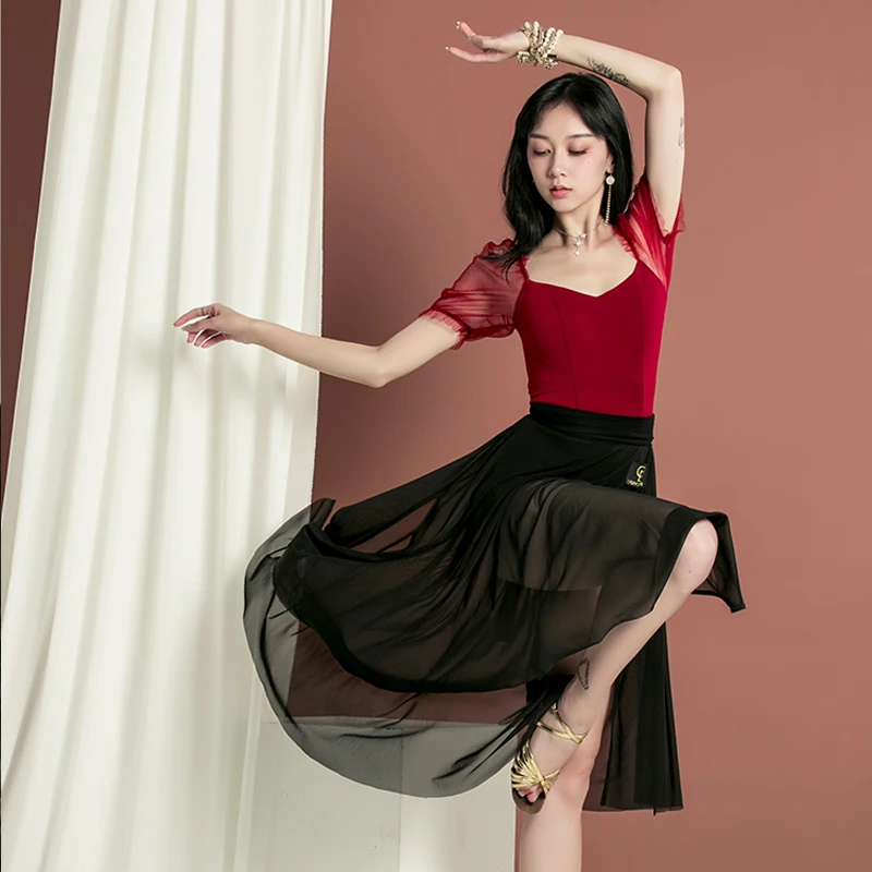 Latin Dance Tops Women Practice Ballroom Dancewear Mesh Puff Sleeves Black Tango Waltz Tops Summer Adult Latina Clothes BL4653
Latin Dance Tops Women Practice Ballroom Dancewear Mesh Puff Sleeves Black Tango Waltz Tops Summer Adult Latina Clothes BL4653