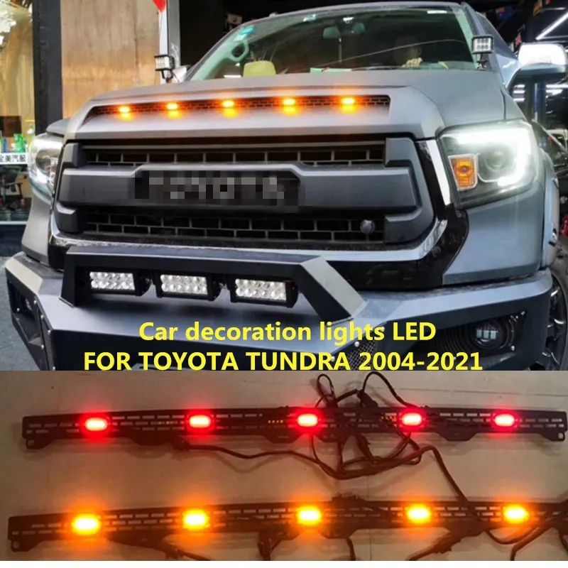 Автомобиль, дневной свет светильник светодиодный для TOYOTA TUNDRA 2007-2021 Передняя решетка украшения светильник бар предупреждение туман светильник чистая светильник модификации
Автомобиль, дневной свет светильник светодиодный для TOYOTA TUNDRA 2007-2021 Передняя решетка украшения светильник бар предупреждение туман светильник чистая светильник модификации
