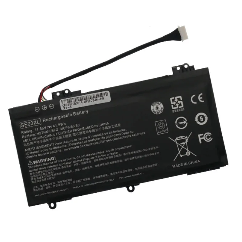 New Laptop Battery for HP SE03XL TPN-Q171 Pavilion 14-AL028TX/AL027TX al125TX 126TX HSTNN-LB7G
New Laptop Battery for HP SE03XL TPN-Q171 Pavilion 14-AL028TX/AL027TX al125TX 126TX HSTNN-LB7G