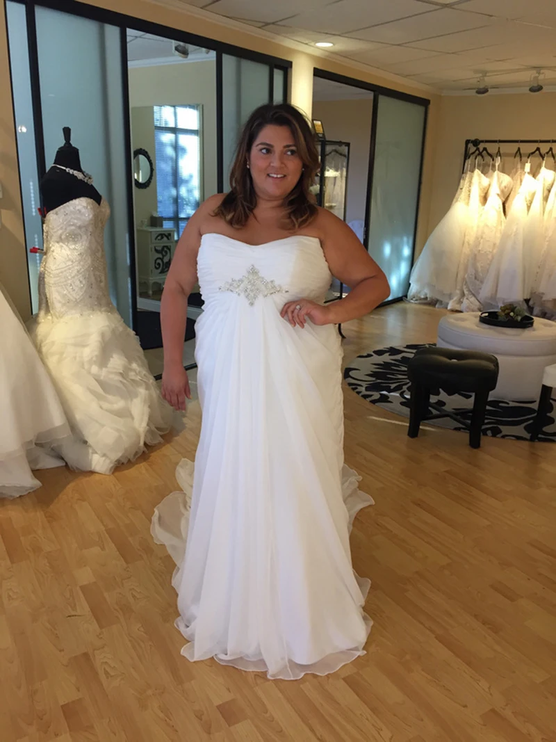 New Design Plus Size Wedding Dress Sweetheart Chiffon A Line Wedding Gowns Handmade Lace-up Beads Bridal Dresses Custom Made
New Design Plus Size Wedding Dress Sweetheart Chiffon A Line Wedding Gowns Handmade Lace-up Beads Bridal Dresses Custom Made