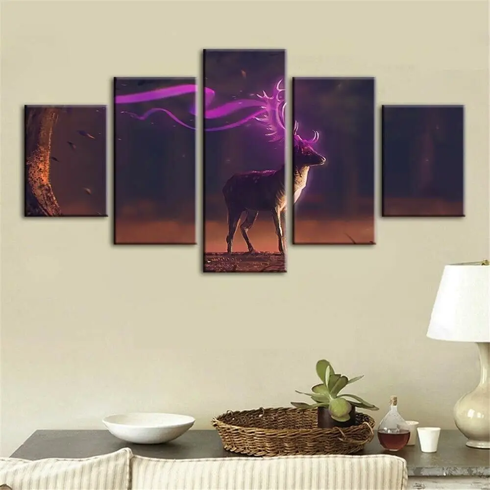 Abstract Fantasy Deer Animal 5 Pcs Modular Paintings HD Prints Posters Canvas Wall Art Pictures For Living Room Home Decor
Abstract Fantasy Deer Animal 5 Pcs Modular Paintings HD Prints Posters Canvas Wall Art Pictures For Living Room Home Decor